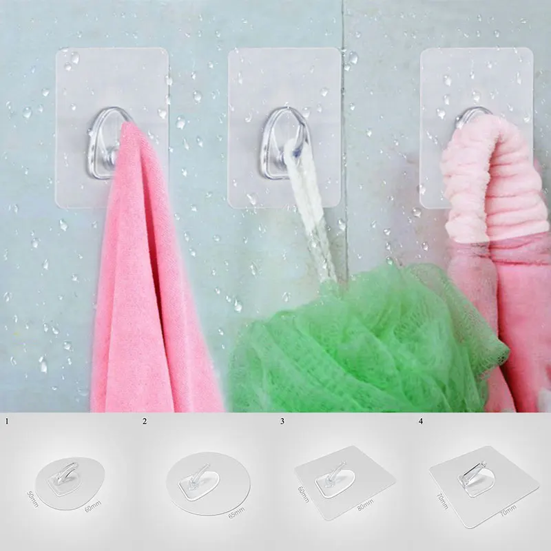 

7x7cm Transparent Strong Self Adhesive Door Wall Hangers Hooks Suction Heavy Load Rack Cup Sucker for Kitchen Bathroom