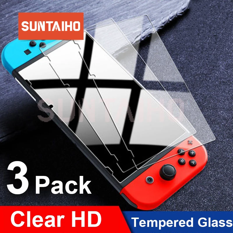 3Pack Protective Glass for Nintend Switch Tempered Glass Screen Protector for Nintendos Switch NS Glass Accessories