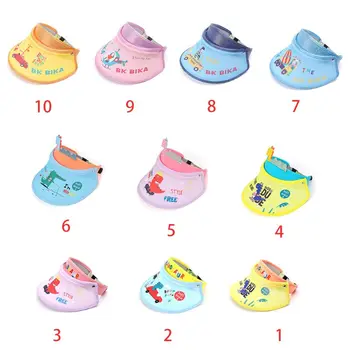 

Kids Cartoon Dinosaur Sun Visor Hat Empty Top Outdoor Sunshade Beach Sports Cap Sun Hat