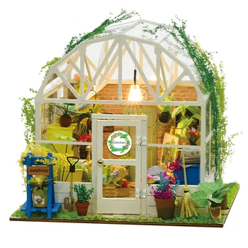 

Battery Powered Handmade DIY Miniature Children Doll House Birthday Gifts Wooden Assembly Educational Toys Home With LED