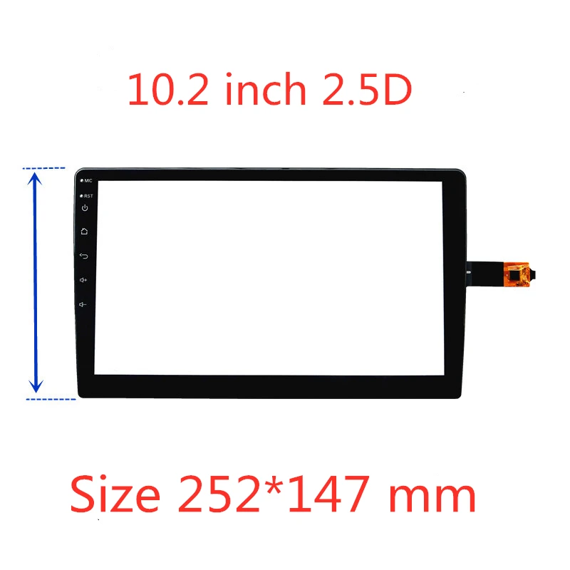 Vidro para Carlaoer Rádio do Carro Din Gps Wifi Bluetooth Player Capacitivo Touch Screen Digitador Sensor Capacitivo Novo - Imagem 2