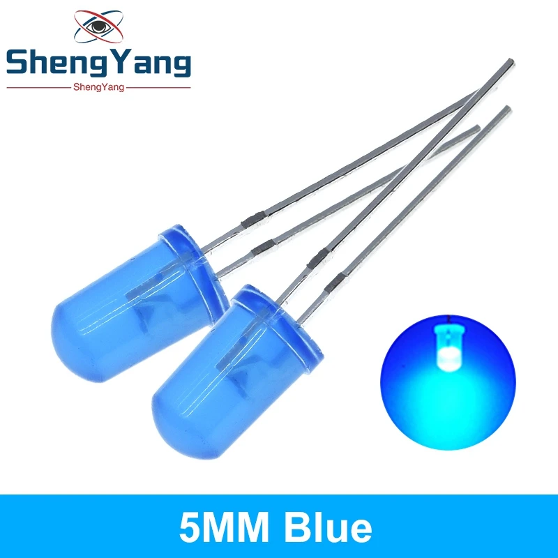 10/20/100PCS LED Transparent Runde 3MM 5MM Super Helle Wasser Klar Grün Rot Weiß gelb Blau Licht LED-Lampen Emittierende Diode – Detail 5