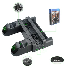 Dual Controller Charger Charging Station for SONY Playstation 4 PS4/PS4 Slim/PS4 Pro Console Vertical Stand with Cooling Fan Dual Controller Charger Charging Station for SONY Playstation 4 PS4/PS4 Slim/PS4 Pro Console Vertical Stand with Cooling Fan