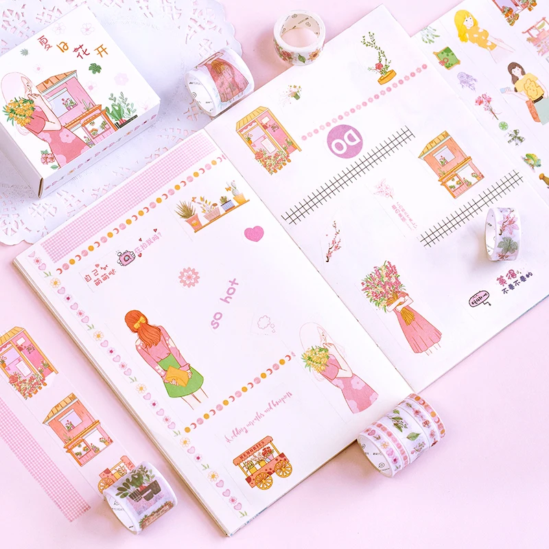 10 компл./лот мультфильм лента Washi DIY япония бумага первая встреча серии декоративная клейкая лента малярная лента наклейки