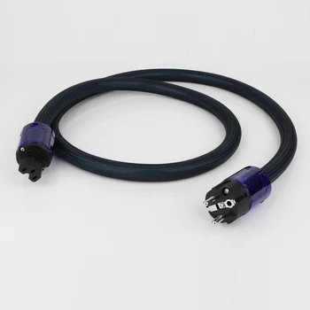 

Hi-end 5N OFC silver plated mains AC power cable hifi audio EU/US power cord EU/US power connector plug cable