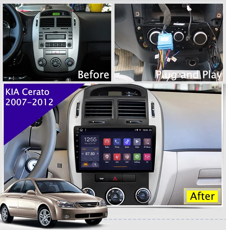 Sale For Kia Cerato 1 LD 2004-2012 Car Radio Multimedia Video Player Navigation GPS Android 8.1 Navigation 2