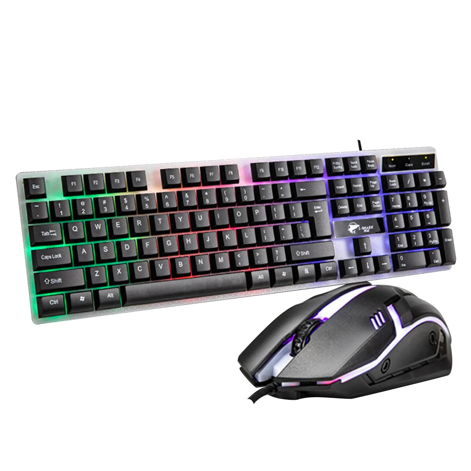 

VONETS Wired USB LED Backlight with Similar Mechanical Feel Gaming Gamers Keyboard Mouse Set Computer PC Key Board Mice Set