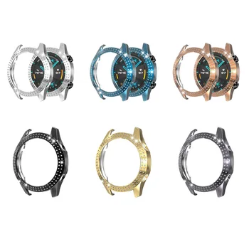 

Shiny Artificial Diamond Hard PC Case Full Screen Protection Cover for Hua-wei Watch GT2 46mm Accessories
