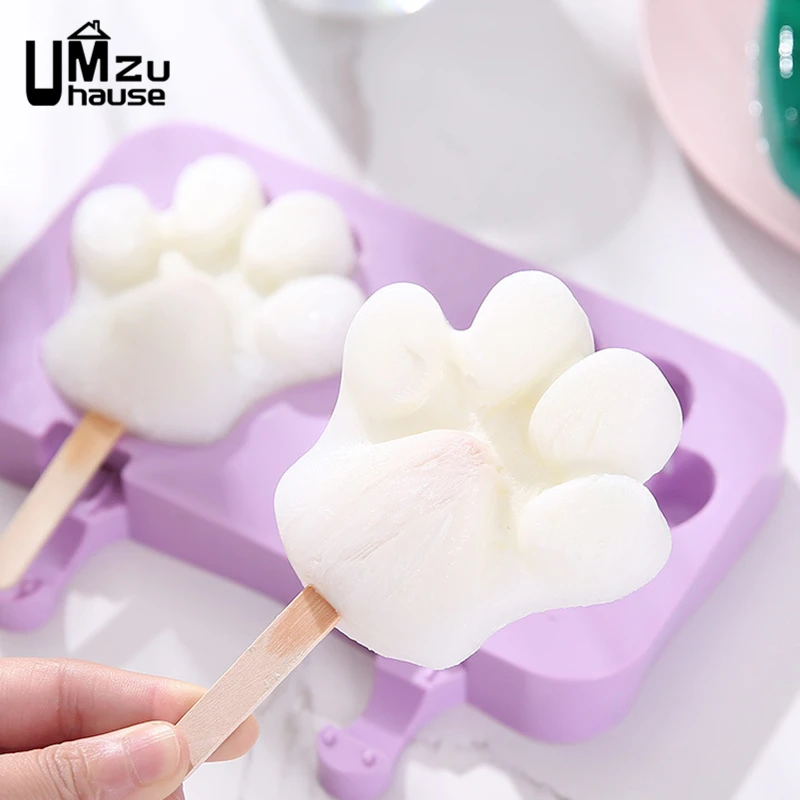 2 Pcs Popsicle Silicone Mold Reusable Food Grade Frozen Ice Cream Candy  Dessert Cakesicle Moulds DIY Ice Lolly 3D Chocolate Molds for Baking Cake  Pop