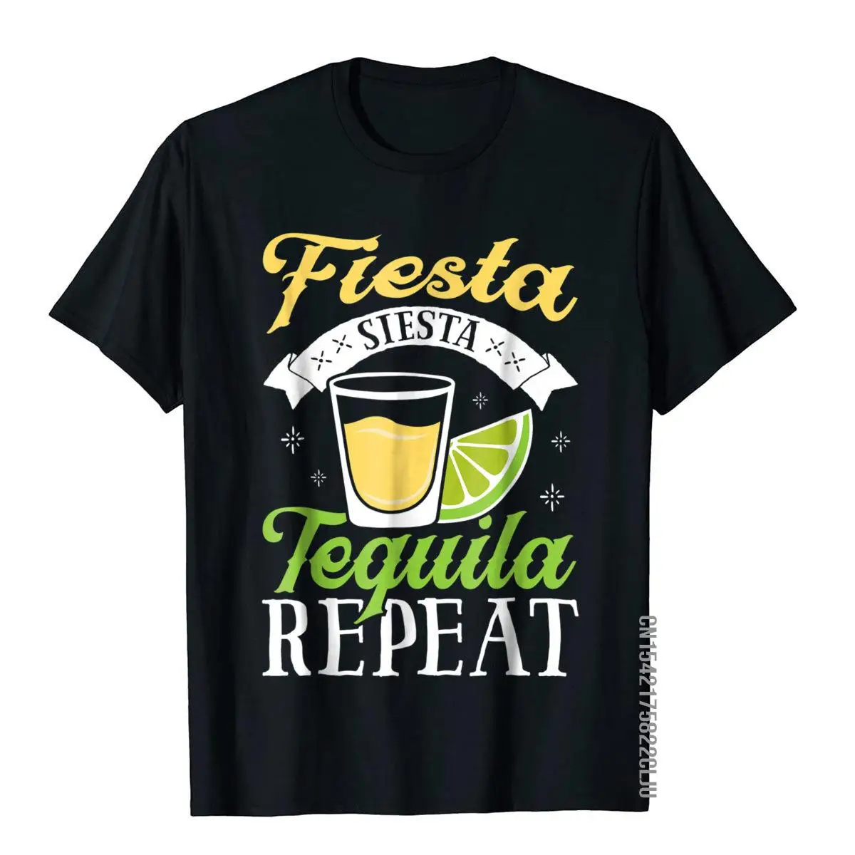 

Fiesta Siesta Tequila Repeat T Shirt Cinco De Mayo Men Women Tees Special Vintage Cotton Men's Top T-Shirts Unique
