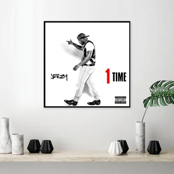 

1 Time Jeezy Cover Poster New 2019 Album Art silk painting Poster Home Decor 12x12 24x24inch
