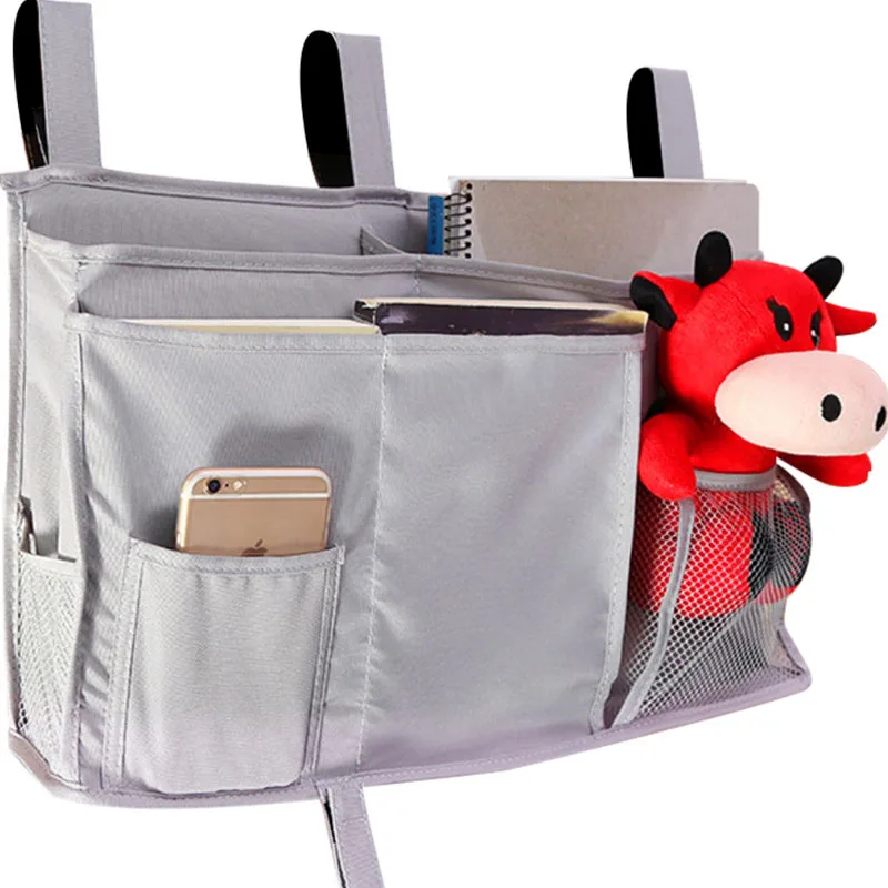 

Bedside Storage Bags Waterproof Oxford Dorm Bed Hanging Organizer Car Seat Back Hanging Bag Bed Rails Sofa Table side bag 1 pcs