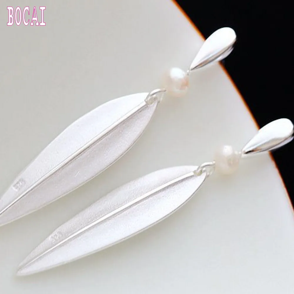 

100% Silver 925 silver jewelry fashion hypoallergenic earrings for Woman set with natural pearls S925 silver women's earrings