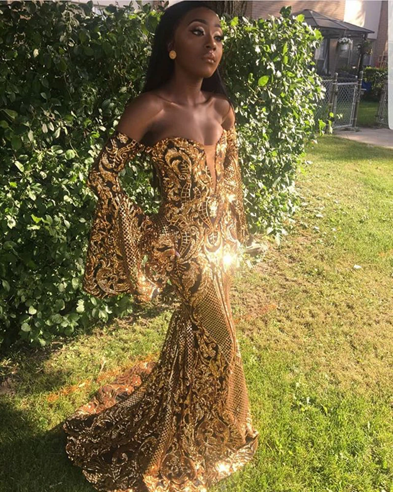 girls gold formal dress