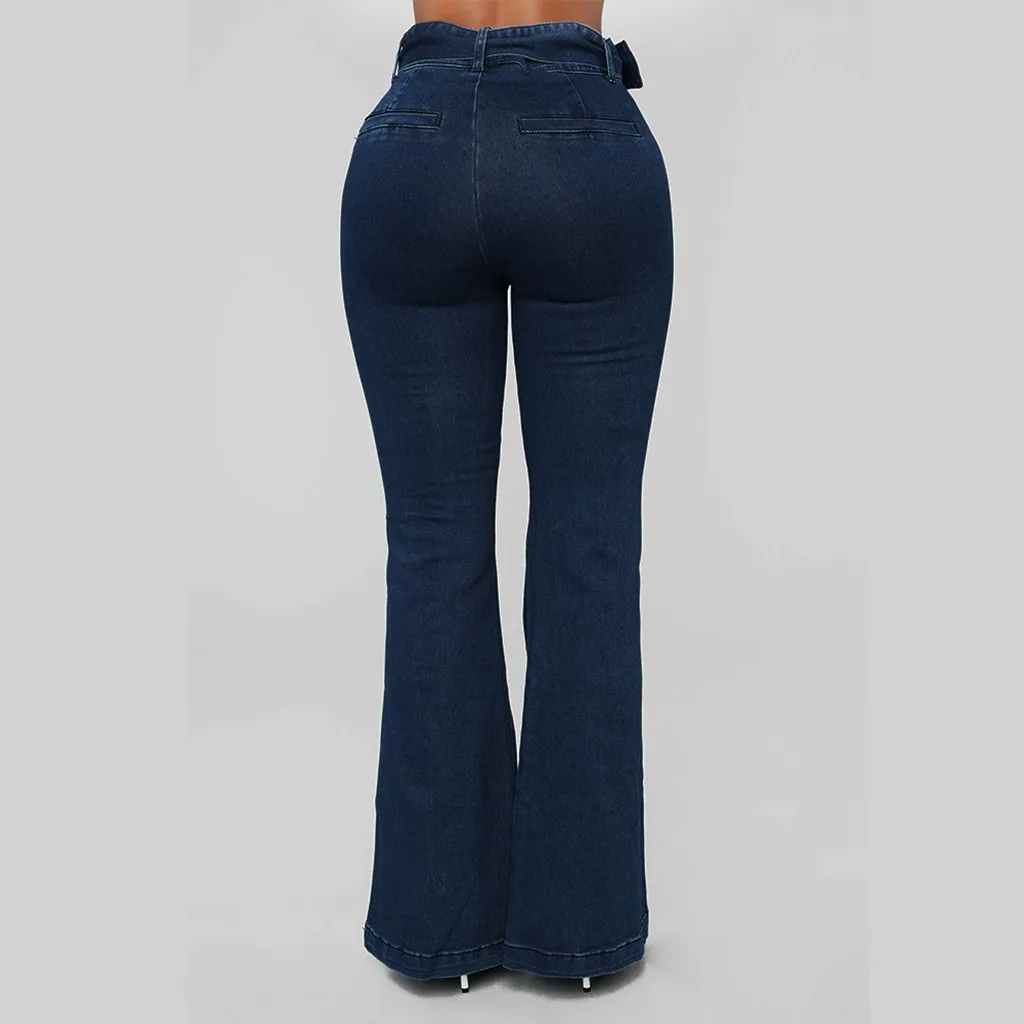Для Женщин Осенние эластичные Плюс свободный джинсовый комбинезон с карманами; с высокой талией на пуговицах новые джинсы с карманами и