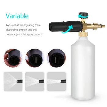 

Hot Adjustable Snow Foam Gun Foam Lance 1L Bottle Snow Foam Nozzle Injector Soap Foamer for Lavor Pressure Car Washer Tools