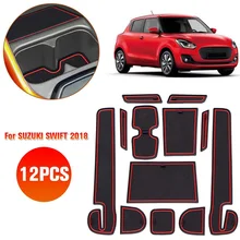 12 шт. автомобильные коврики для центральной консоли противопылевые противоскользящие межкомнатные коврики для хранения дверей аксессуары для SUZUKI SWIFT аксессуары