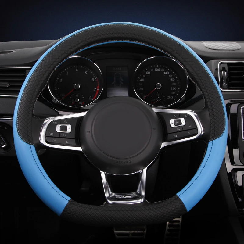 D Cut Steering Wheel Cover d Shaped Flat Bottom Artificial Leather