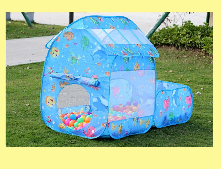 Детская Палатка Домик игрушки туннель ползающий игровой домик замок портативный детский океан мяч бассейн яма ребенок сложенный Крытый открытый игры