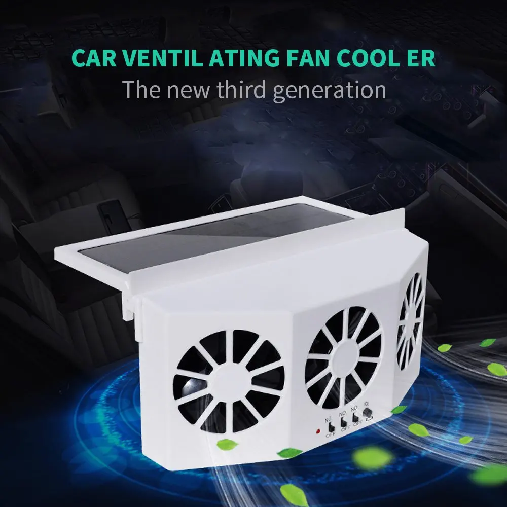 US $32.10 SolarUsb Dual Charging Vehicle Cooling Tool Car Exhaust Fan Vehicle Air Circulation Smoke Exhaust Fan Car Ventilation Fan