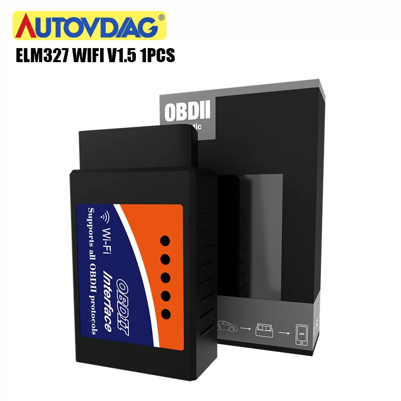Автомобильные аксессуары OBD2 ELM327 V1.5 OBD 2 сканер Elm 327 в 1 5 OBDII считыватель кодов WIFI