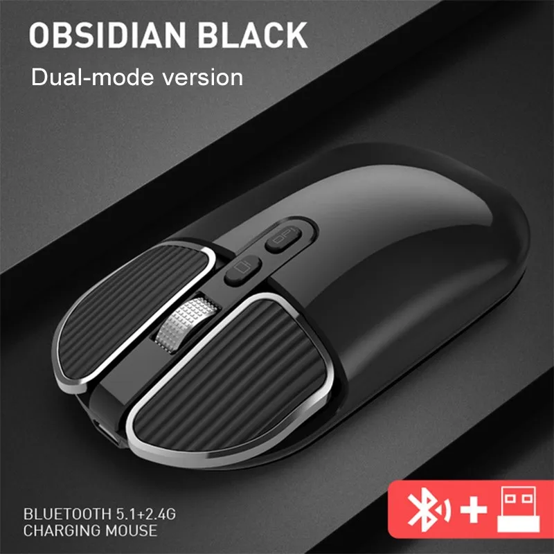 Мышь M203 Беспроводная оптическая Бесшумная с поддержкой Bluetooth 5 1 + 2 4 ГГц и зарядкой