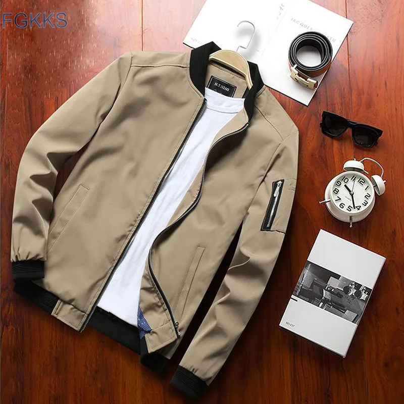 

Men Jackets New Spring Autumn Jacket Men Quality Windbreakers Casual Solid Color Jackets Mens Outwear Shaped Clothes