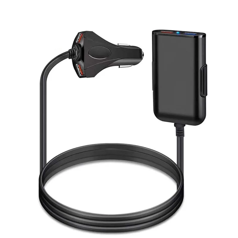 

Car Charger for Front Back Seat Charging USB Ports Quick Charging Station