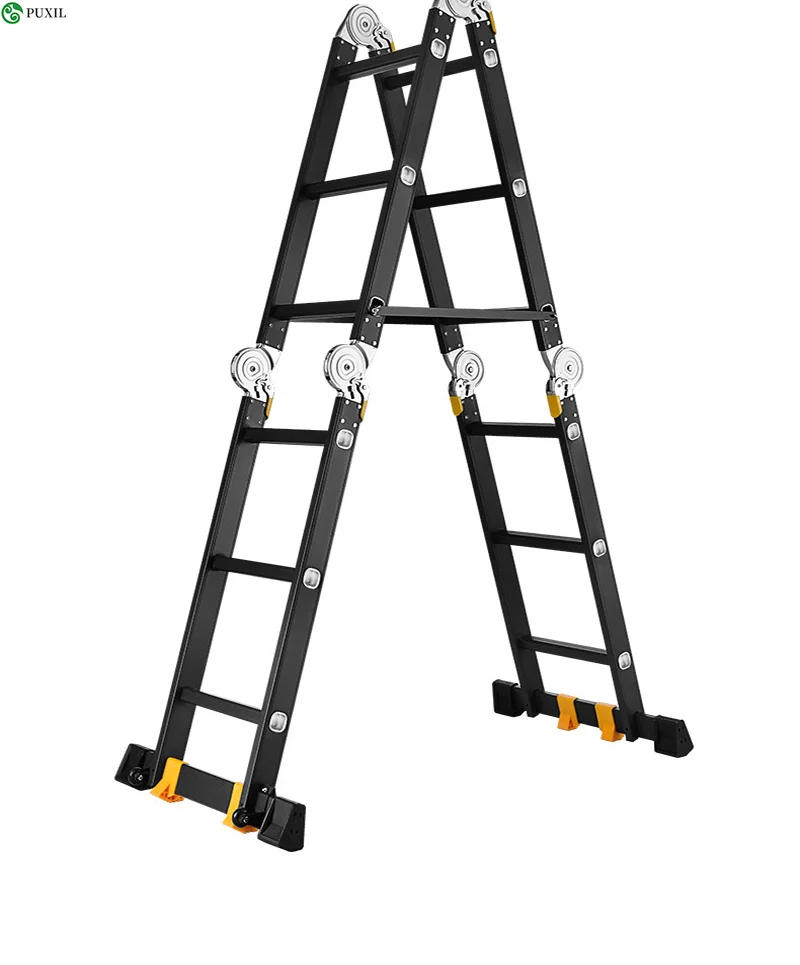 Straight ladder 2.5m multifunction folding ladder aluminum ladder home lifting ladder straight