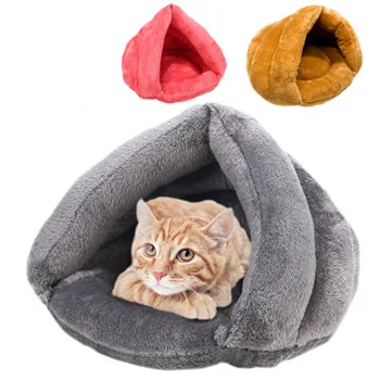 

Winter Warm Pet dog Cat Kennel Nest Soft Puppy Cave Bed House Kitten Sleeping Bag Pad Mat Cozy Beds For Small Medium Dogs