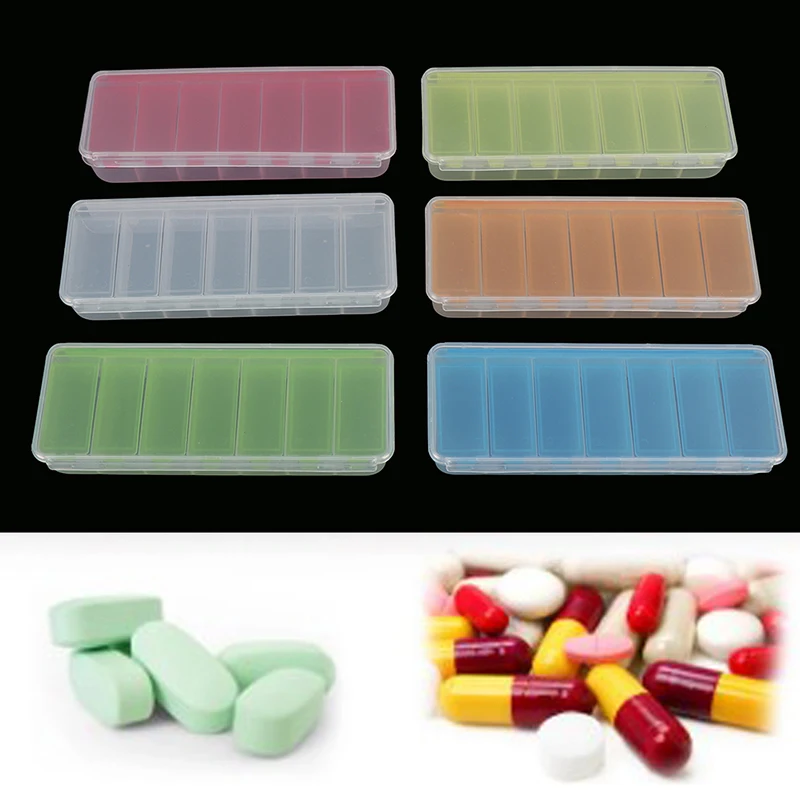 1PC Extra Large Squares Weekly 7 Days Tablet Pill Box Holder Medicine Storage Organizer Container Case Pill Organizer For Travel