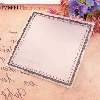 

15x15cm Bud silk square Birthday wreath Embossing folders Plastic Scrapbooking DIY Template Fondant Cake Photo Album Card Making