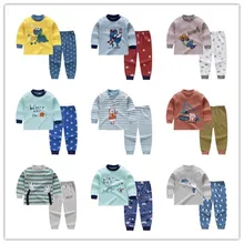 Комплекты одежды для маленьких мальчиков и девочек футболка с длинными рукавами комплекты одежды для мальчиков хлопковая детская одежда для мальчиков, Детские комплекты 7086 02