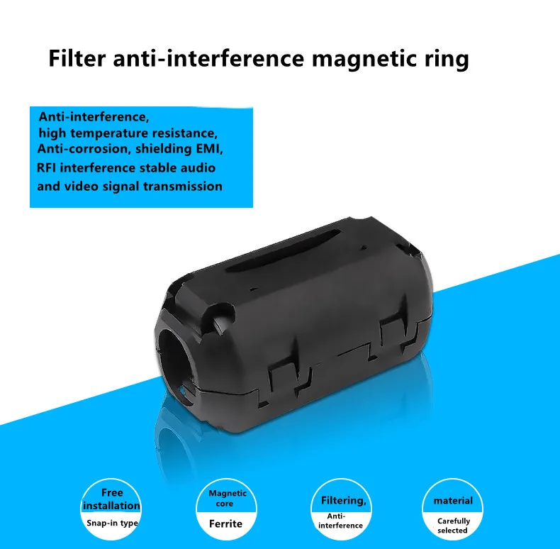 Магнитный кольцевой фильтр с защитой от помех съемный | Электроника