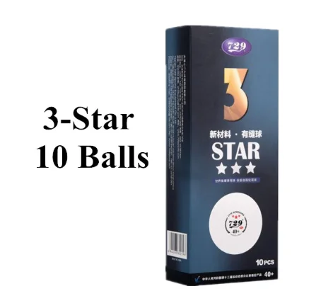 10BALLS White 729 Дружба 3 звезды 3 звезды пластик 40+ мяч для настольного тенниса прошитый материал АБС поли шарики для пинг-понга ITTF одобренные оптовые продажи - Цвет: 10BALLS White