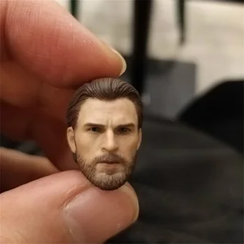 

1/12 Scale Captain America Old Big Beard Head Sculpt Model Action Figure Collection fit 6'' Body Model