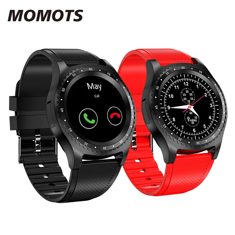 MOMOTS L9 Camera Smart Watch Support SIM TF Card Pedometer Sleep Monitor Bluetooth Music 2G Call Watch for Android Phones