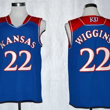 Новое поступление, высокое качество, Kansas Jayhawks, Andrew Wiggins Jersey