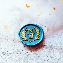 Оливковый листок настроить ваш деревяный гребень для волос коробка набор именной, буква/уплотнение воск/Свадебный Воск печать штамп золото на заказ