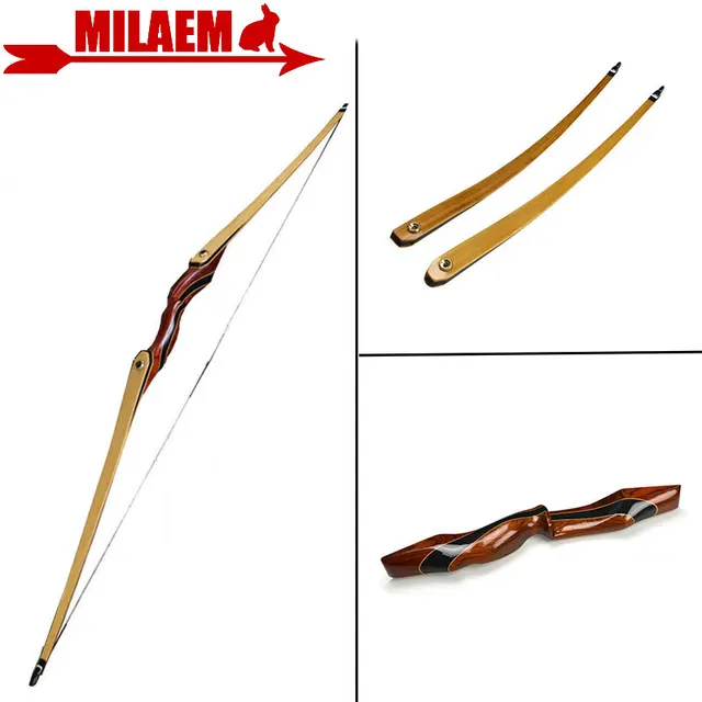  US $66.49 62inch Archery Longbow 55lbs American Hunting Lamination Limbs Training Taget Shooti