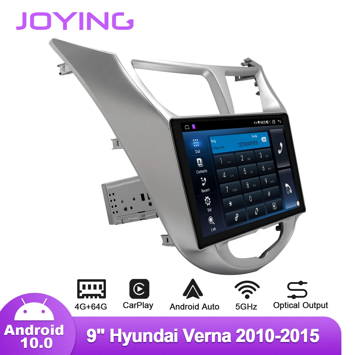 Автомобильное радио Joying 9 дюймов Android 10 для Hyundai Solaris Verna 2010 2015 Carplay Авто DSP сабвуфер