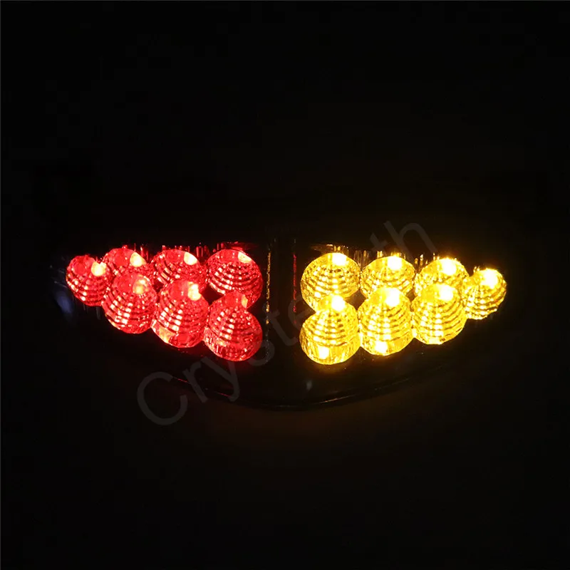 Для KAWASAKI ER-6N ER-6F ER6N ER6F 2009 2010 2011 черный прозрачный задний фонарь для мотоцикла задний светильник поворотники Встроенный светодиодный светильник