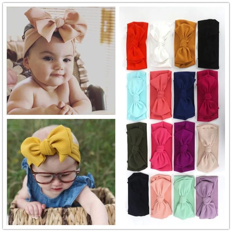 Регулируемая головная повязка с большим бантом Детская верхняя женская для