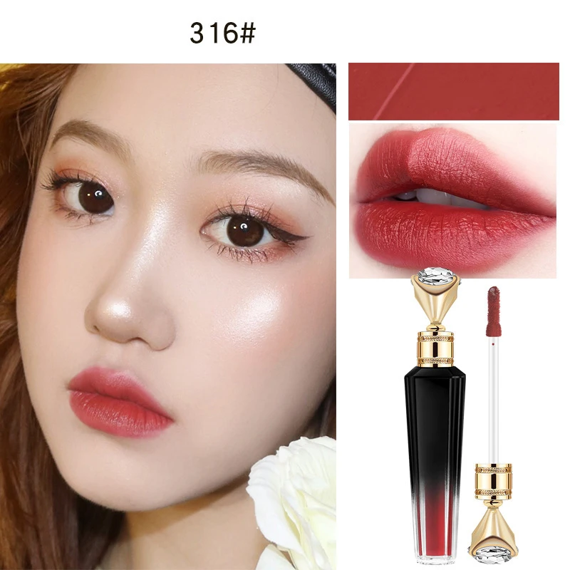 

Vintage Velvet Lip Glaze Matte Texture Easy Coloring Long Lasting Smooth Lipstick SSwell