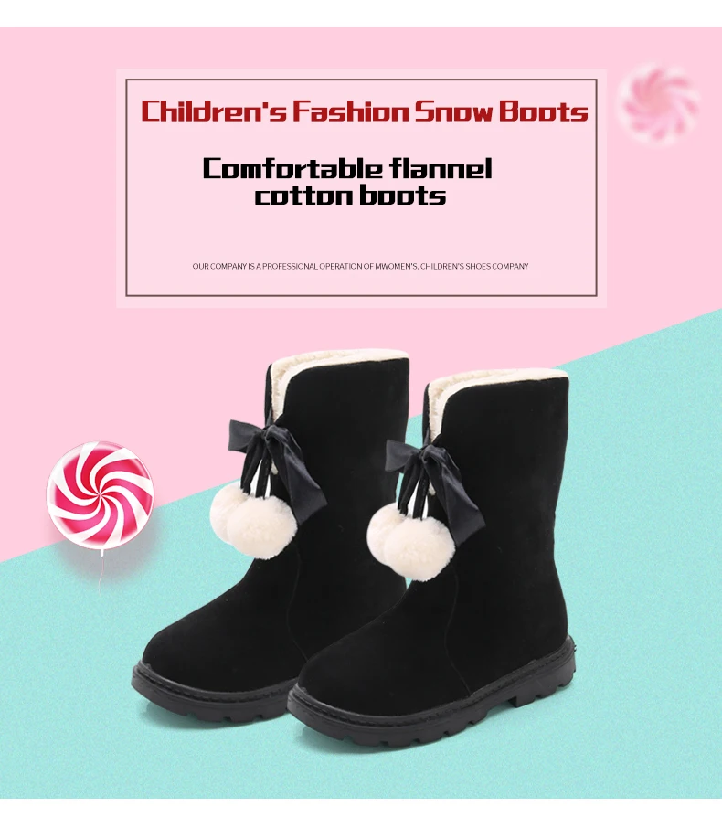 Г. Зимняя Классическая Удобная хлопковая обувь для маленьких девочек Детские теплые ботинки зимние ботинки для принцессы для подростков