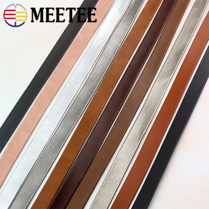 

Meetee 5meters PU Leather Ribbons 7/10/16mm Width Webbing for Hairpin Garment Handbag Decoration DIY Handmade Accessories RC216