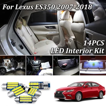

14Pcs No Error White Canbus For Lexus ES 350 ES350 LED Interior Map Dome Light + License Plate Lamp Kit (2007-2018)