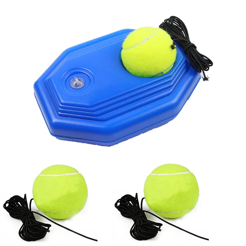 Tennis Self-learning Rebound Device Sparsring Device with 3 Balls Tennis Training Single Training Practice Outdoor Hit