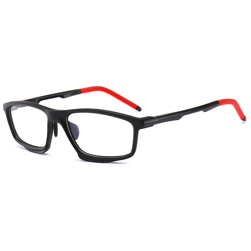 Фотохромные солнцезащитные очки мужские прямоугольные анти синие лёгкие солнечные очки уличные спортивные очки оттенки мужские TR90 гибкие - Цвет линз: black red