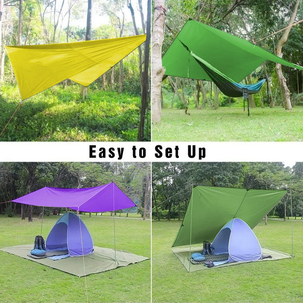Shade Sail Shade Canopy Gazebo Moisture Proof Outdoors Camping Cloth 300x300cm Awning Camp Waterproof Travel